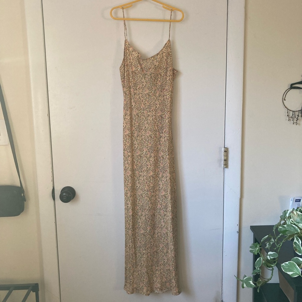 JCrew Slip Dress in yellow floral, size 00